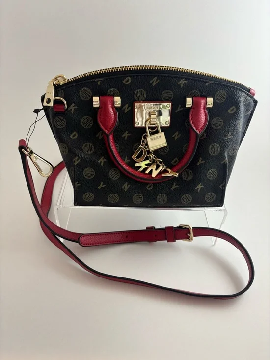 DKNY Elissa Mini Heritage Logo Satchel - Picture 3 of 9